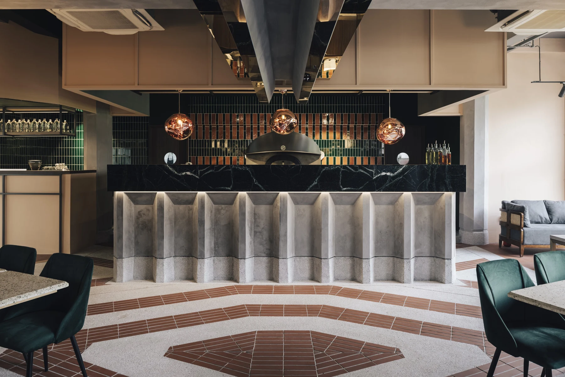 Tipo Pizzeria e Trattoria: TSURI bespoke cast concrete project